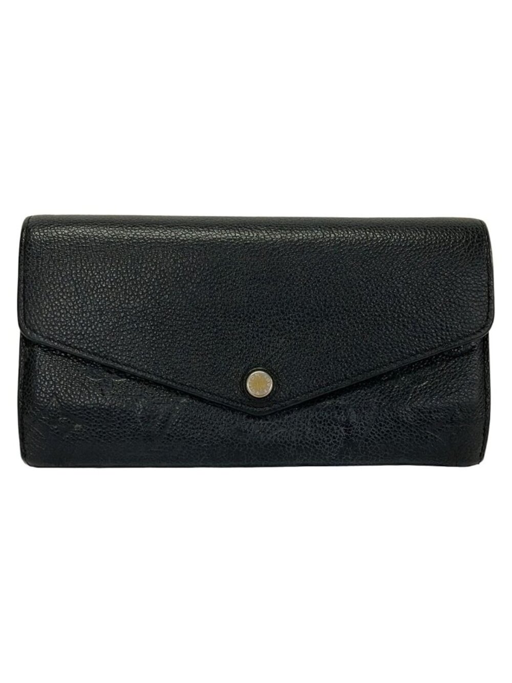 Louis Vuitton Wallet Monogram Empreinte Portefeuille Sarah Noir Leather